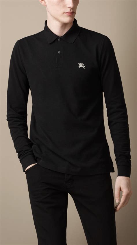 burberry polo long sleeve ebay|burberry black long sleeve shirt.